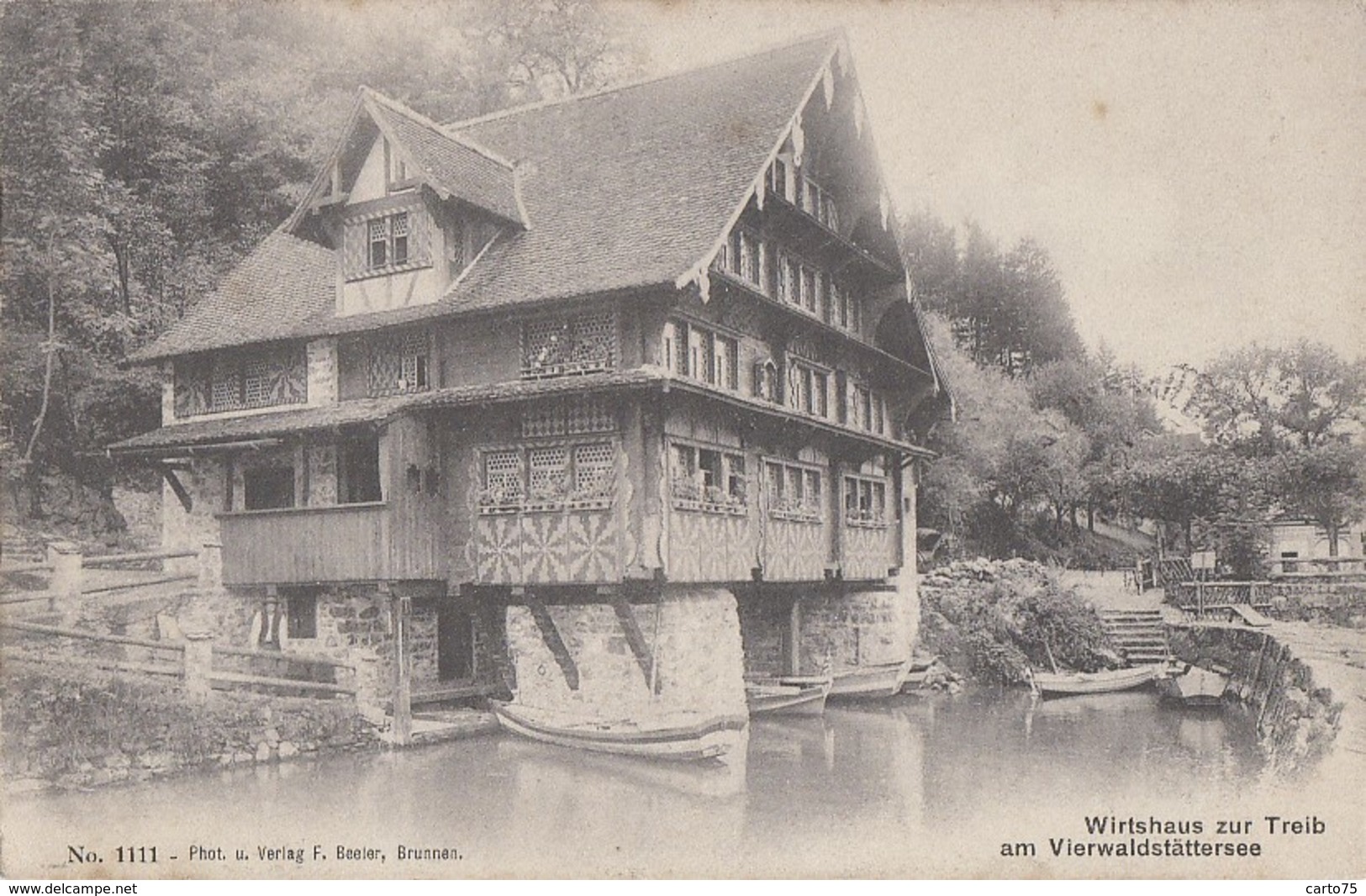 Suisse - Wirthshaus zur Treib am Vierwaldstättersee - Le lac des Quatre-Cantons - Postmarked 1906