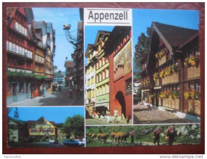 Appenzell (AI) - Mehrbildkarte / AlpAbfahrt ...