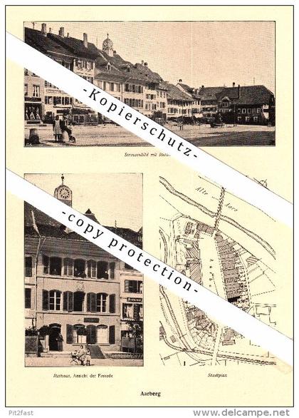 Photographien / Ansichten , 1917 , Aarberg und Büren an der Aare , Prospekt , Fotos , Architektur !!!