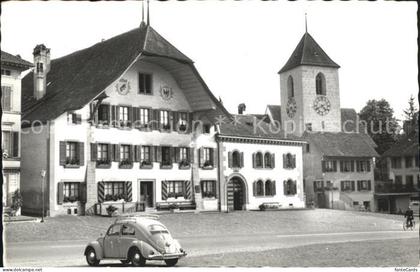 12062471 Aarberg Dorfpartie Gasthaus Kirche Aarberg