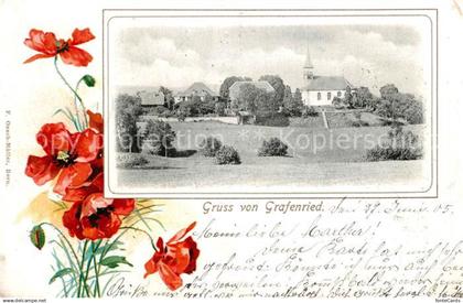 13567341 Grafenried Fraubrunnen Panorama Mohnblumen Kirche