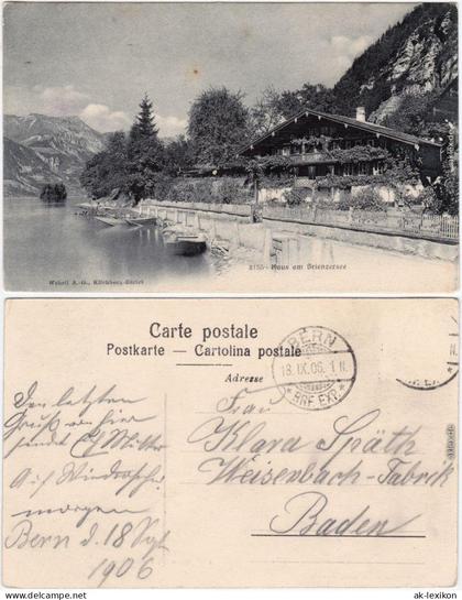 Ansichtskarte Bönigen Haus am Brienzersee 1906