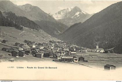 suisse - ref D676- liddes - route du grand st bernard - carte bon etat  -