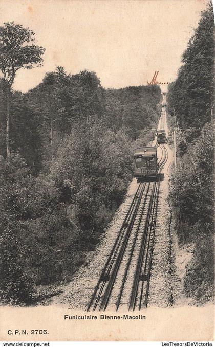 SUISSE - Funiculaire Bienne Macolin - Transport - Chemin de fer - Obl à Damvant 19 I 06 - Carte postale ancienne