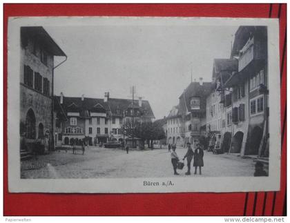 Büren an der Aare (BE) - Stadtplatz / Bahnpost