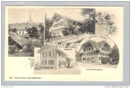 AK BE Grosshöchstetten 1908-04-28 Foto Gasth.Sternen Bhf.