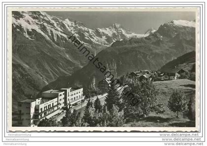 Mürren - Hotel Edelweiss - Grosshorn - Breithorn - Tschilngelhorn - Foto-AK