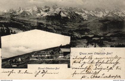 Ottenleue - Bad, 1910 von Schwarzenburg nach Zürich versandt