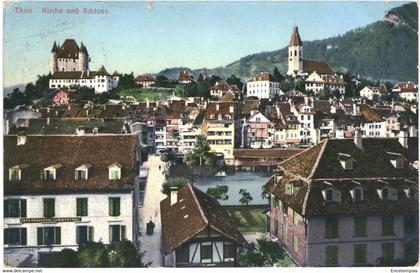 CPA-Carte Postale Suisse Thun (Thoune) Kirche und Schloss 1912  VM55086