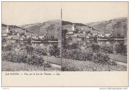 Suisse -  Lac de Thoune - Carte Stereoscopique