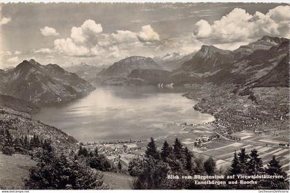 [-30%] SUISSE - Blick vom Bürgenstock aui Vierwaldstattersee - Ennetburgen und Buochs - Carte postale ancienne