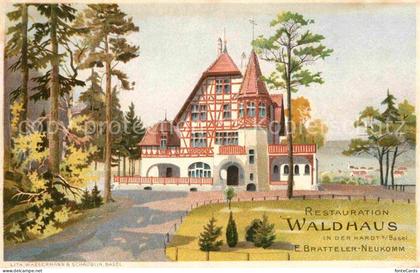 12805878 Birsfelden Hotel-Restaurant Waldhaus Litho Birsfelden