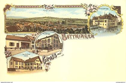 Gruss aus Bottmingen repro modern postcard