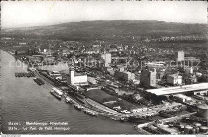 12043448 Bale Port de Petit Huningue Rheinhafen Kleinhueningen Fliegeraufnahme