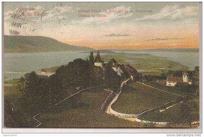 suisse : chateau  de  cerlier    st  petersinsel