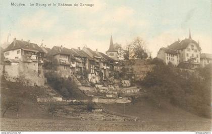 Postcard Switzerland Moudon le bourg et le chateau de Carouge