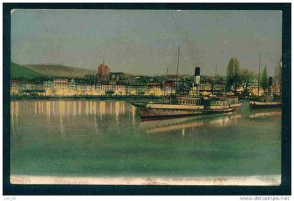 52424 / GE Geneva > Genève LA NUIT - Ship Switzerland Suisse Schweiz Zwitserland USED 1907 - 10c TO Bulgaria PC postcard