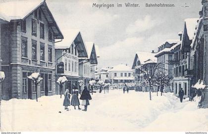 [-5%] SUISSE - Meyringen Im Winter - Bahnhofstrasse - Carte Postale Ancienne