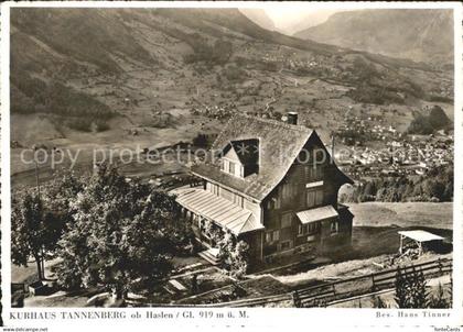 11631729 Haslen GL Kurhaus Tannenberg Blick ins Tal