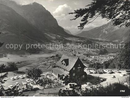 11631932 Haslen GL Berggasthaus Tannenberg Blick ins Tal