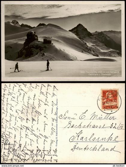 Ansichtskarte Näfels (Glarus) Skiläufer, Planurahütte Heimstock 1931