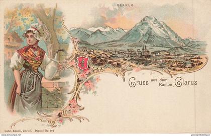 TOP - SUISSE - GL - GLARIS - Gruss aus dem Kanton Glarus - (Sui-312)