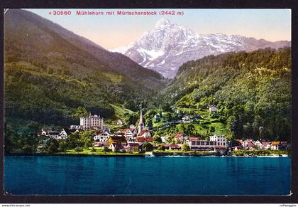 1912 gelaufene AK aus Mühlehorn nach Trogen. Mit Mürtschenstock.