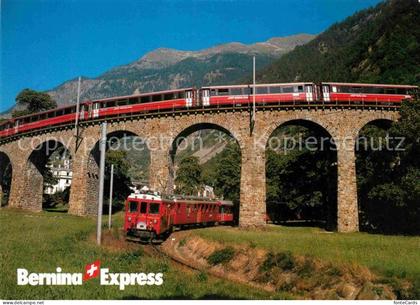 12783186 Rhaetische Bahn Bernina-Express Kehrviadukt Brusio  Eisenbahn