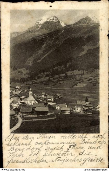 CPA Breil Brigels Kanton Graubünden, Teilansicht