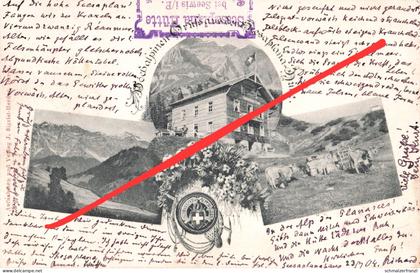 Litho AK Schesaplanahütte Schesaplana Scesaplana Hütte a Seewis Prättigau Landquart Rätikon GR Graubünden Schweiz Suisse