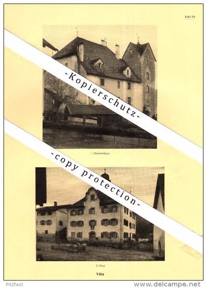 Photographien / Ansichten , 1925 , Seewis i.O. , Trun , Surselva , Villa , Prospekt , Architektur , Fotos !!!