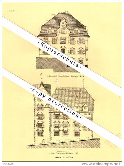 Photographien / Ansichten , 1925 , Seewis i.O. , Villa , Somvix , Sumvitg , Prospekt , Architektur , Fotos !!!