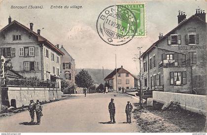 BONCOURT (JU) Entrée du village - Hôtel Monnier - Ed. Jacot 951