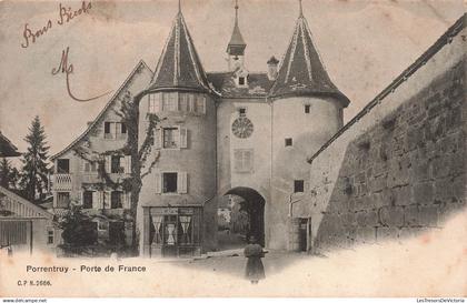 SUISSE - Porrentruy - Porte de France - Entrée - Boutique - Oblitéré à Damvant 19 I 06 - Carte postale ancienne