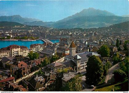 Suisse - LU Lucerne - Luzern - Luzern mit Pilatus - Vue aérienne - CPM - Carte Neuve - Voir Scans Recto-Verso