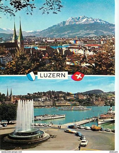 Suisse - LU Lucerne - Luzern - Multivues - Automobiles - CPM - Carte Neuve - Voir Scans Recto-Verso