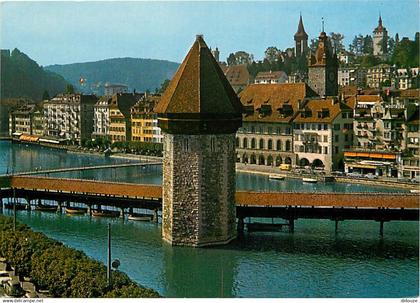 Suisse - LU Lucerne - Luzern - Reussquai mit Kapeilbrucke - CPM - Carte Neuve - Voir Scans Recto-Verso