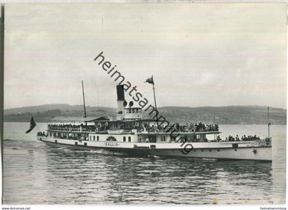 Vierwaldstättersee - Fahrgastschiff Gallia - Foto-Ansichtskarte A. Räber