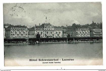 CPA-Carte Postale-Suisse Lucerne- Hôtel Schweizerhof -1908 VM17786