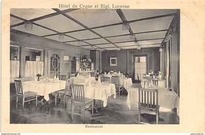 LUCERNE - Hôtel du Cygne et Rigi - Restaurant - Ed. Urania 3561