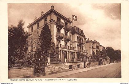 Suisse - LUCERNE - Pension Beau Séjour au Lac, Haldenstrasse Nr. 53