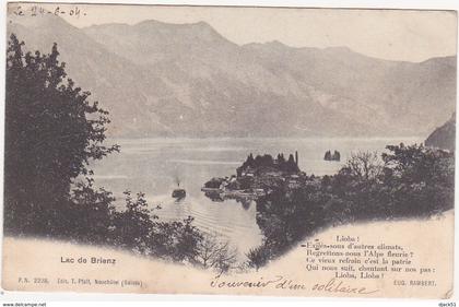 Suisse / Lac de Brienz - 1904 - Carte précurseur