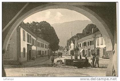 SUISSE- ref  1051- motiers- grand rue  - carte bon etat -