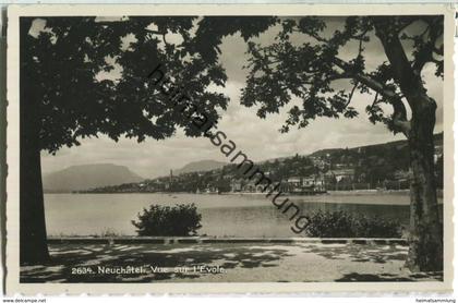 Neuchatel - Vue sur l' Evole - Foto-Ansichtskarte 30er Jahre - Edition Societe Graphique Neuchatel