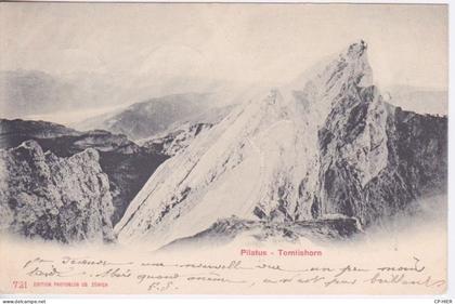 1900 - SUISSE - SCHWEIZ - SWITZERLAND - OBWALD - ALPNACH STAD - TOMLISHORN + CACHET AU DOS PHILATELIQUE 1901