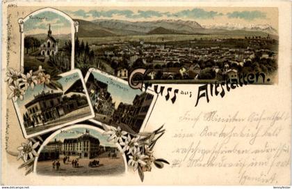 Gruss aus Altstätten - Litho