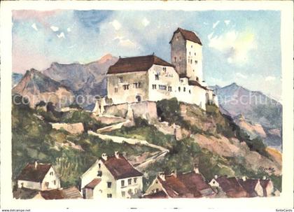 11666231 Sargans Schloss Sargans Kuenstlerkarte Sargans