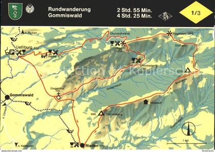 11891294 Gommiswald Rundwanderweg Panoramakarte