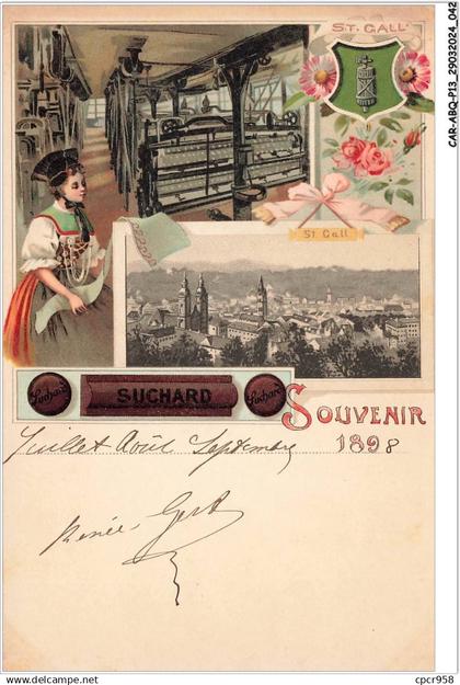 CAR-ABQP13-0890-SUISSE - SAINT-GALL - Souvenir - Suchard - Publicité