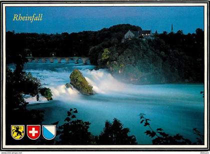 Suisse - SH Schaffhouse - Rheinfall - Chutes du Rhin - Blasons - Vue de Nuit - CPM - Carte Neuve - Voir Scans Recto-Vers